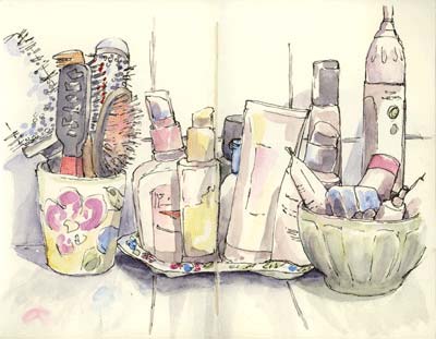 In the Bathroom sketch-bathroom