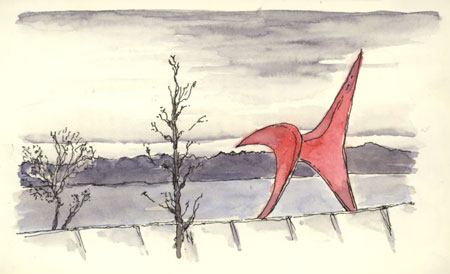 Calder's Eagle sketch_seattle_calder_sculpture