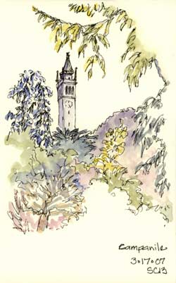 Campanile Tower sketch_berkeley_campanile