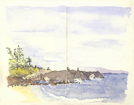 D.T. Fleming Beach sketch_fleming beach