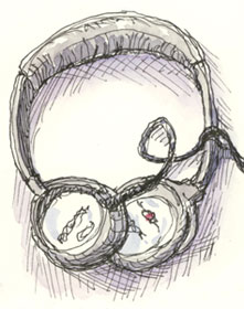 Sketch, Bose QC3 Headphones sketch_bose_qc3_headphones