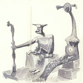 Sketch, Ernst Capricorn Sculpture sketch_ernst_capricorn