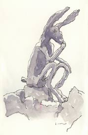 Sketch, Thinker Sculpture sketch_dc_sculpture_thinker_flanagan