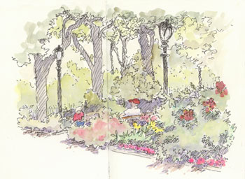 Tudor City Greens sketch_ny_tudor_park