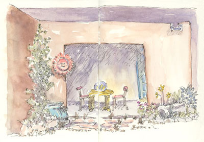 My Dream House sketch_santa_fe_adobe_house_door