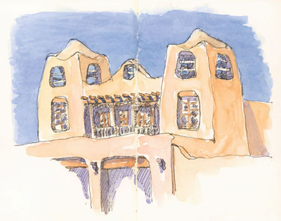 New Mexico Museum of Art sketch_santa_fe_museum_adobe