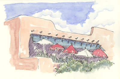 Taos Plaza sketch_taos_plaza_new_mexico