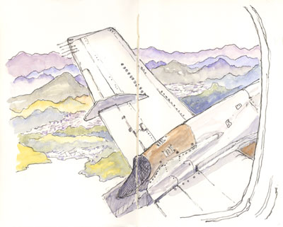 Marin County from the Air sketch_marin_airplane_view
