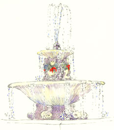 Arlington Fountain, Berkeley, Original Sketch sketch_fountain-berkeley-arlington
