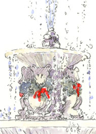 Arlington Fountain, Berkeley, Cropped for Card sketch_fountain-berkeley-arlington