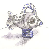 Picasso Ceramics: Fish 1951 sketch_picasso_ceramics