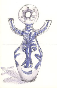 Picasso Ceramics: Head and Face of Bull, 1950-51 sketch_picasso_ceramics