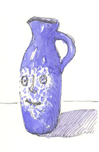 Picasso Ceramics: Face Pitcher 1959 sketch_picasso_ceramics