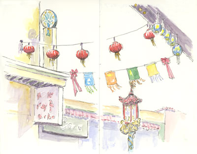 Grant & Clay, Chinatown, San Francisco sketch_chinatown_grant_clay