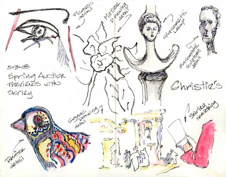 Christie's Spring Auction Preview sketch_christies_auction