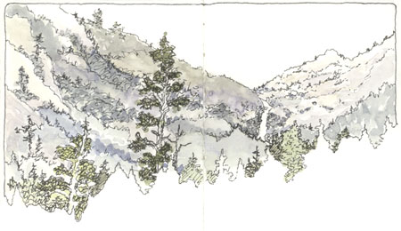 Horsetail Falls sketch_sierras