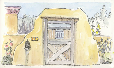 Canyon Road Gate sketch_santa_fe-gate_canyon_road