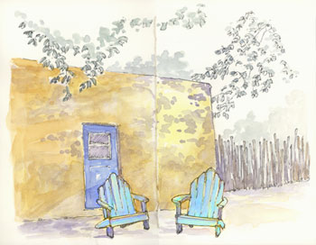 House Where We Stayed sketch_santa_fe_adobe_house