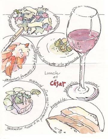 Tapas at Bar César sketch_berkeley_bar_cesar