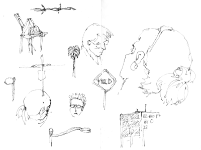 On the BART Ride Home sketch_heads_bart