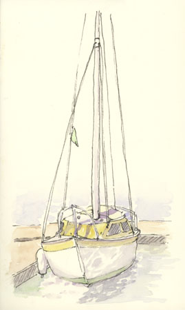 Boat at Dunfy Park sketch_boat_sail