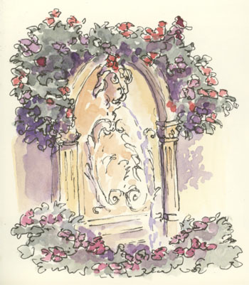 Courtyard Fountain, Sausalito sketch_fountain_sausalito